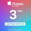 iTunes Gift Card 3 USD USA Version