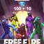 free fire 100+10 diamonds pins garena