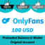 Onlyfanss $100 USD Preloaded Wallet