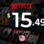 $15.49 Netflix USA Gift Card - Stackable