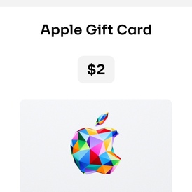 Apple giftcard 2usd