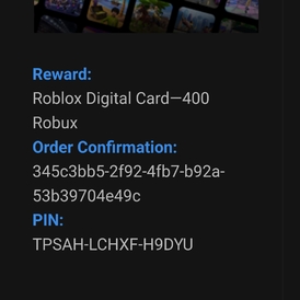 400 Roblox Digital Cards