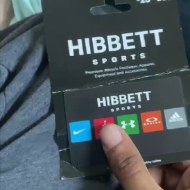 Hibbet sporting giftcard