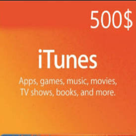 ITunes Gift Card 500$ USD (USA)