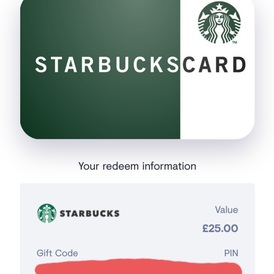 Starbucks Gift Card