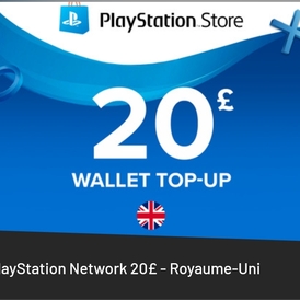 PlayStation Network Card 20 GBP (UK) PSN Key