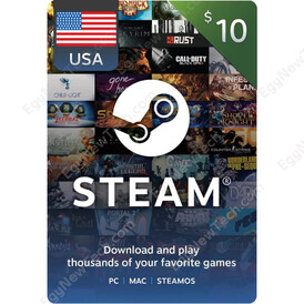 Steam Wallet Gift Card USA 10$ USD Stockable