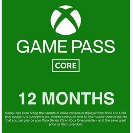 Xbox Core Game Pass - 12Month Gift Card India