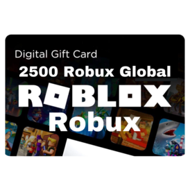 Roblox 2500 Robux Gift Card Global All Region