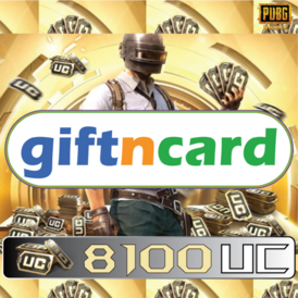 8100 UC via Login - PUBG Mobile - GiftnCard