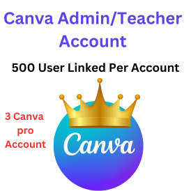 3 Canva Pro Admin/Teacher Account Lifetime