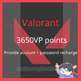 Valorant riot 3650VP (login to recharge)