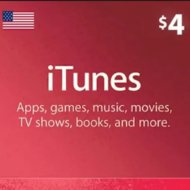 iTunes & App Store 4$ - 4 USD - Stockable