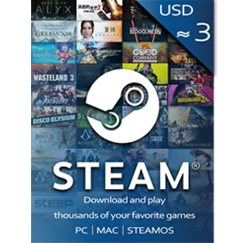 Steam Wallet Gift Card - $3 USD