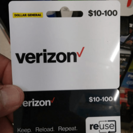 $50 Verizon Reloadable Prepaid card