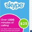 Skype Prepaid Gift Card 25 $ USD Key