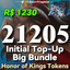 Honor of Kings 21205 Tokens top up via UID