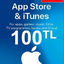 itunes 100 try gift card itunes(Stockable)