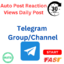 Telegram Auto Reaction Views 30 Days Package