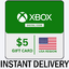 $5.00 XBOX GIFT CARD - INSTANT DELIVERY