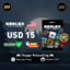 Roblox Gift Card US - Roblox 15$ USD 🇺🇸