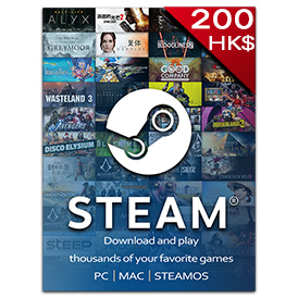 Hong Kong Steam Wallet Gift Card 200 HKD