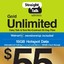 Straight Talk $55 Unl Card W/walmart+