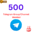 500 Telgram Follower Member Group/Channel