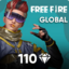 Free Fire 100 + 10 Diamonds Pins