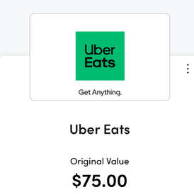 Uber eats e gift card