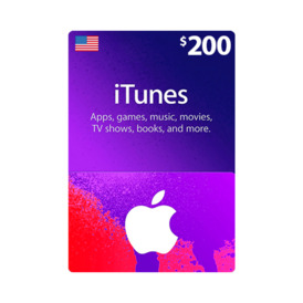 ITunes Gift Card 200$ USD (USA) (Stockable)