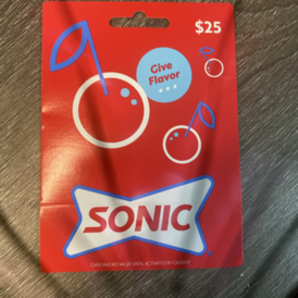 Sonic Gift Card $25 USD