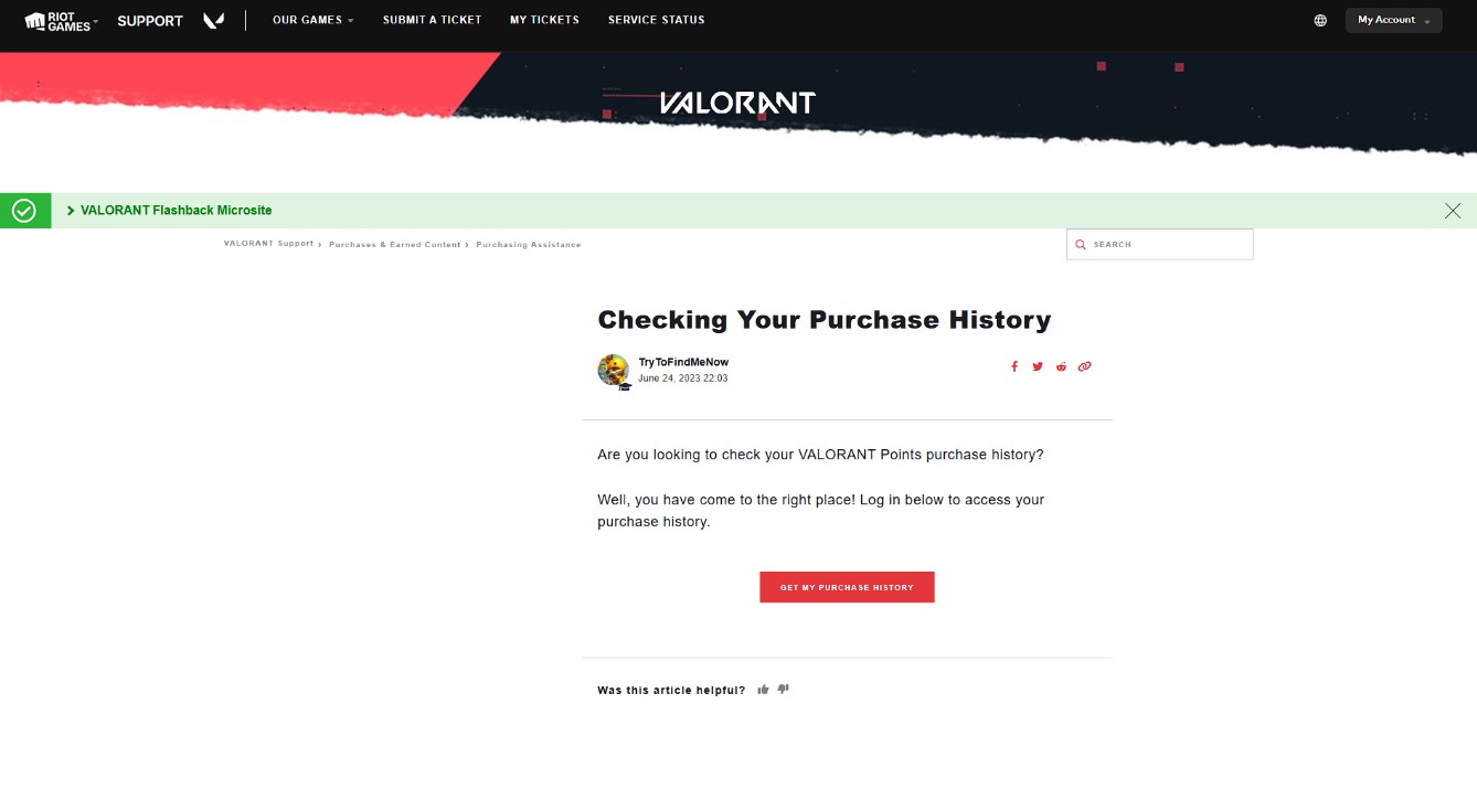 How to check Valornat purchase history