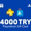 PlayStation PSN 4000 TL Gift Card- Turkey