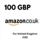 Amazon Uk 100£ GBP Storable Card