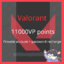 Valorant riot 11000VP (login to recharge)