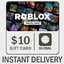 $10 USD ROBLOX GIFT CARD (GLOBAL) STOCKABLE