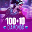 Garena Free Fire 100+10 Diamonds STOCKABLE