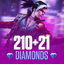 Garena Free Fire 210+21 Diamonds (Stockable)