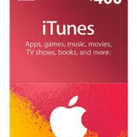 ITunes Gift Card 400$(USA) (Not Stockable)