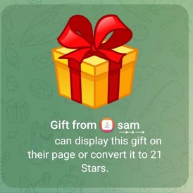 Telegram 21 Star Gift Converted (Username)