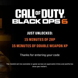 Call of Duty: Black Ops 6 15 Min 2x XP+WEAPON