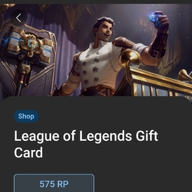 League of Legends gift card