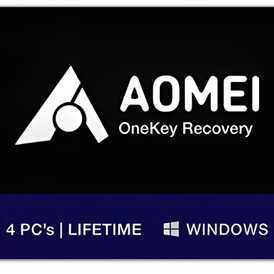 AOMEI OneKey Recovery Family 4 PCs, Lifetime