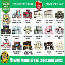 55 health and fitness HQ videos course