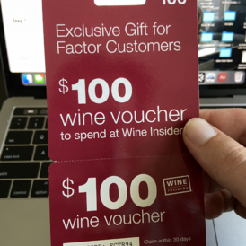 Wine Insiders wine voucher $100