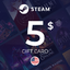 Steam Wallet Gift Card $5 USD (USA)