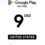 Google Play Gift Card 9 USA