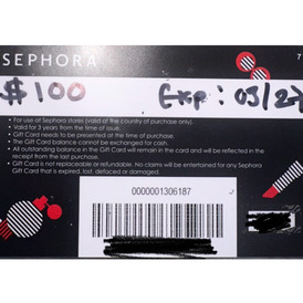 Sephora Gift card Australia 100 AUD