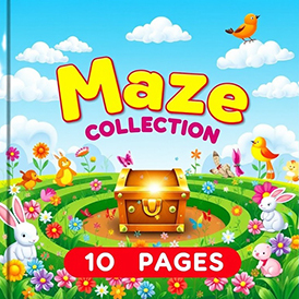 Maze Book Collection: 10 Pages of Fun!